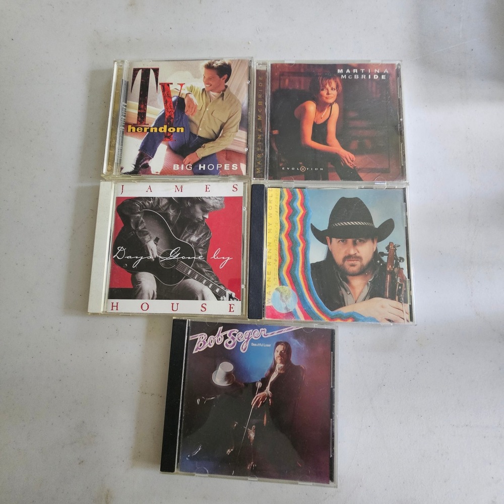 Lot of 5 CDs Bob Seger Martina McBride Ty Herndon James House Wayne Renn Country